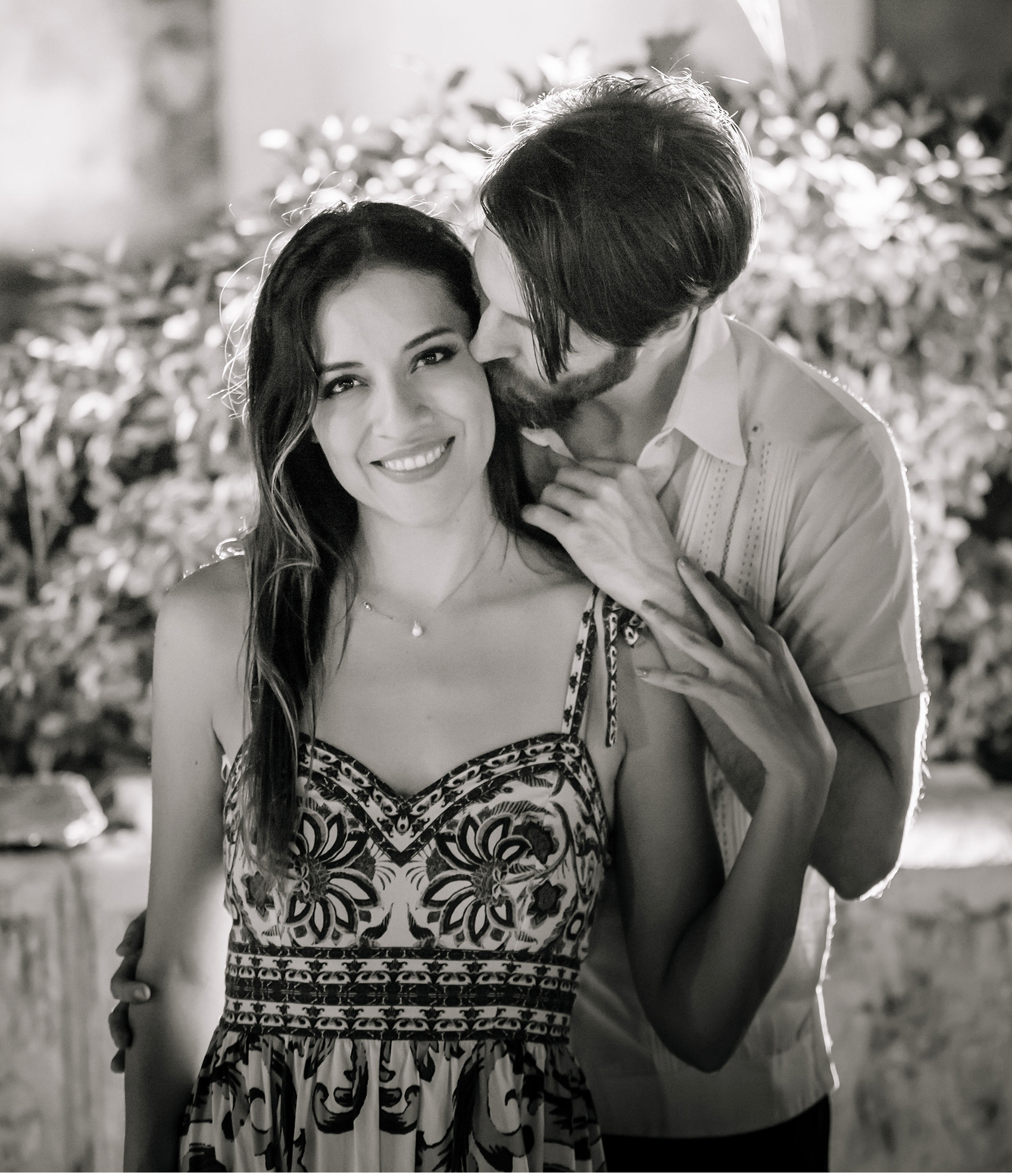 Lis y Chris, retrato en blanco y negro